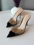 GIANVITO ROSSI Rania 85 Suede Organza Embellished Mules