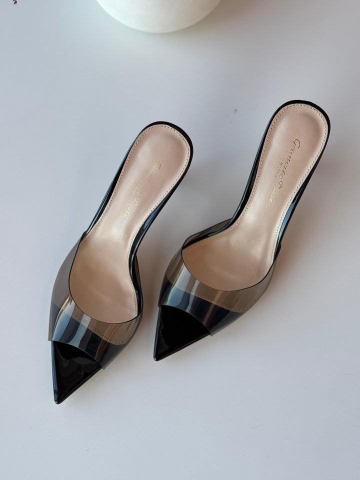 GIANVITO ROSSI Rania 85 Suede Organza Embellished Mules